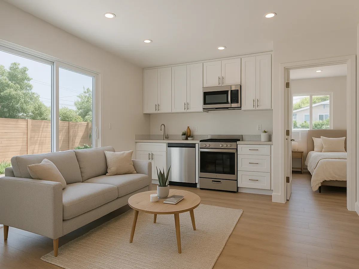 Interior of a custom ADU built near Norwalk by Renova Built