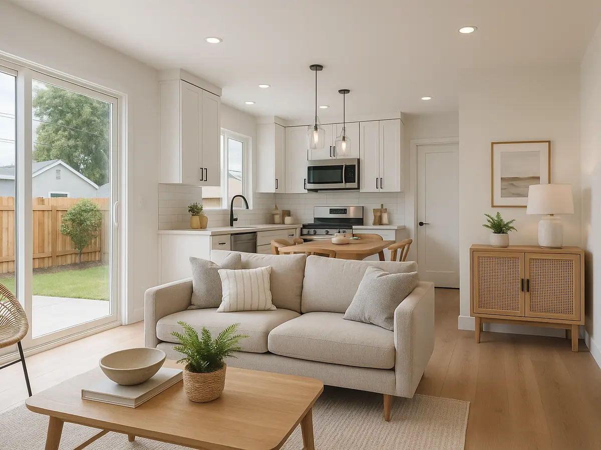 Interior of a custom ADU in the Gateway Cities by Renova Built