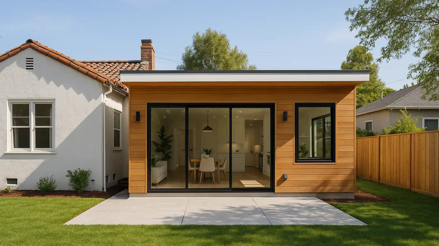 Ground-floor home addition on a Los Angeles house by Renova Built