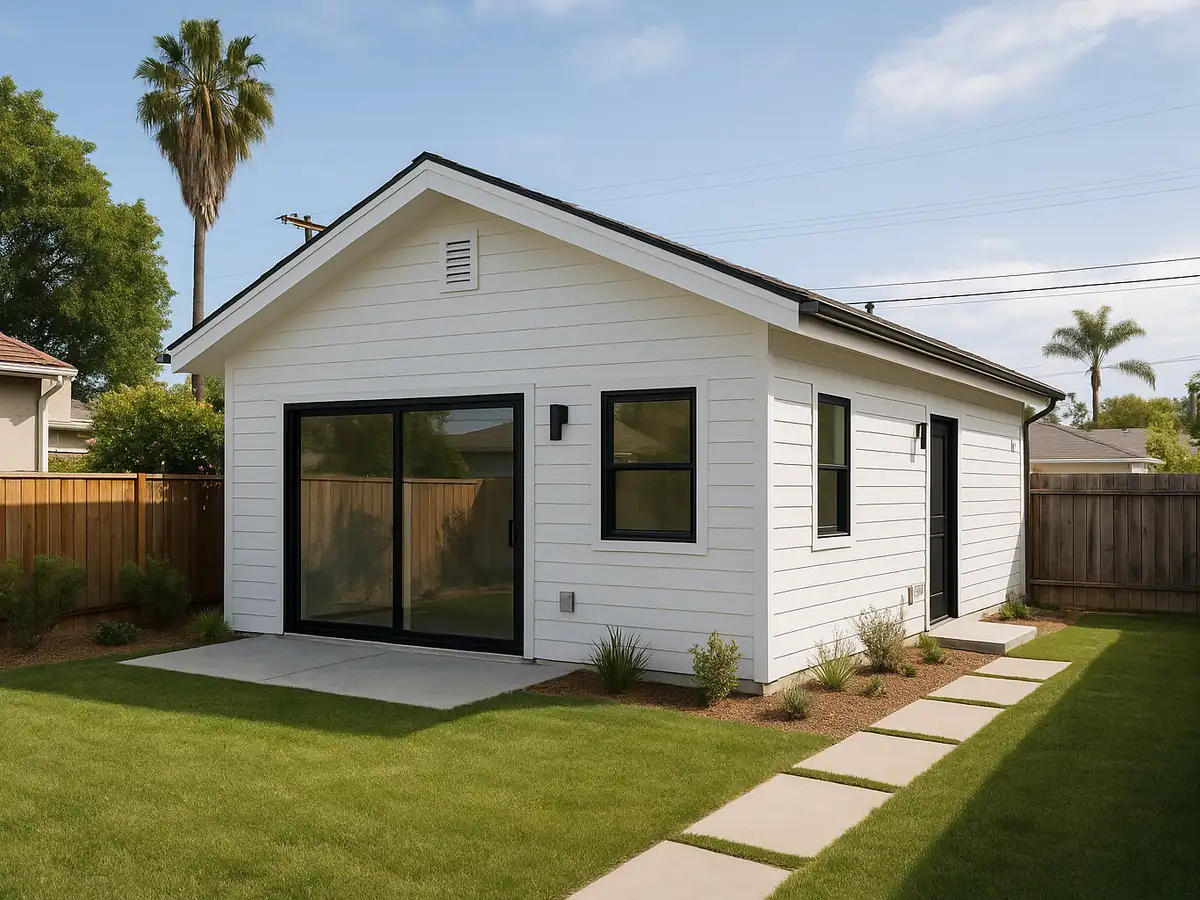 Custom detached ADU in a Long Beach backyard by Renova Built