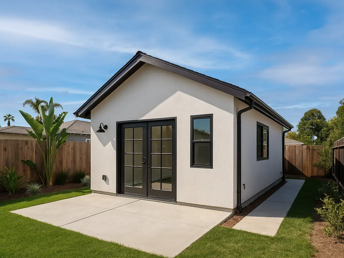 Completed garage conversion ADU in Long Beach by Renova Built